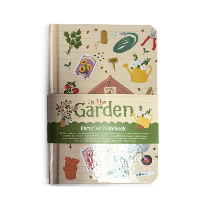 Recycled Paper A6 Lined Notebook - In the Garden