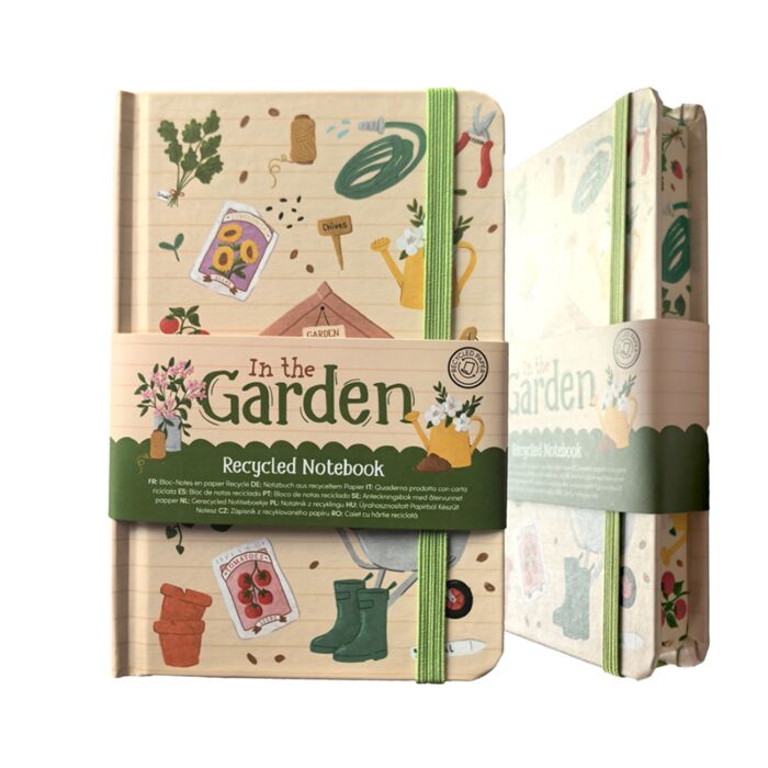 Recycled Paper A6 Lined Notebook - In the Garden