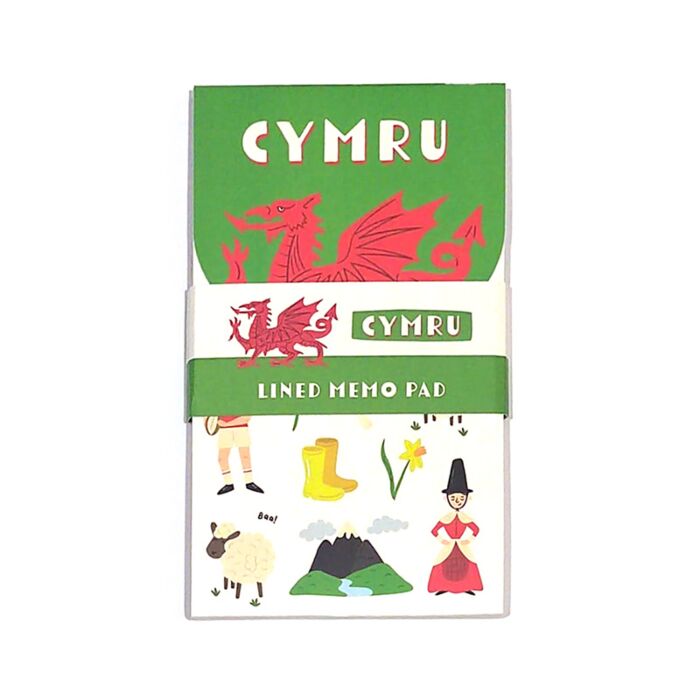 Flip Open Shaped Memo Pad - Welsh Dragon Wales (Cymru)