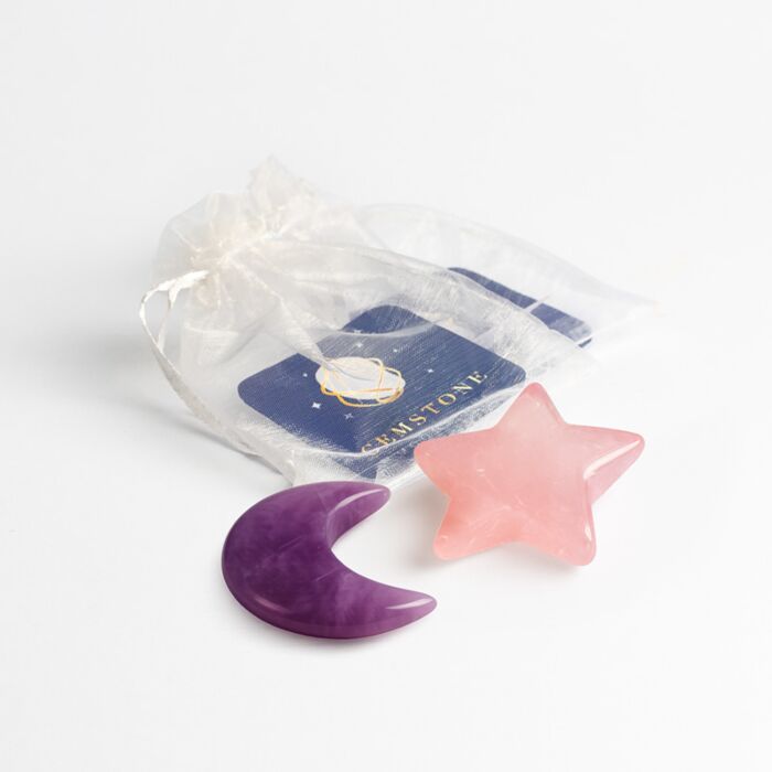 Healing Stones Set of 2 - Star & Moon Shaped