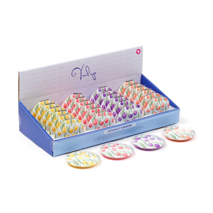 Compact Mirror - Tulips