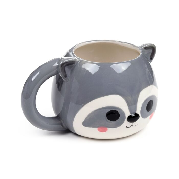Ceramic Shaped Head Mug - Adoramals Raccoon