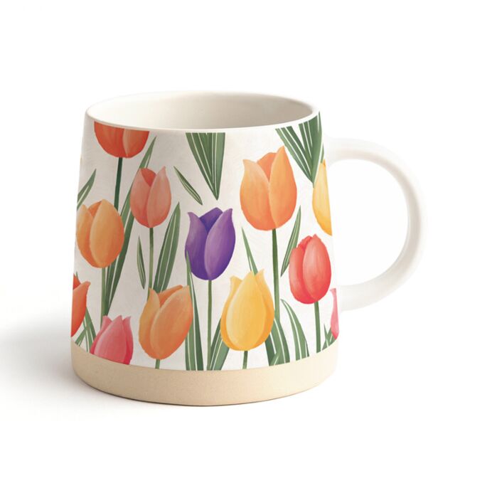 Stoneware Mug - Tulips