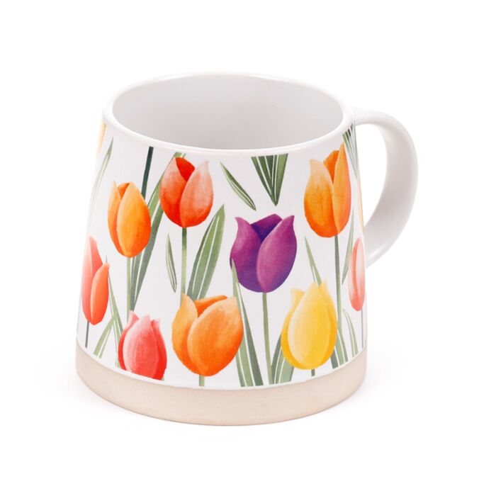 Stoneware Mug - Tulips