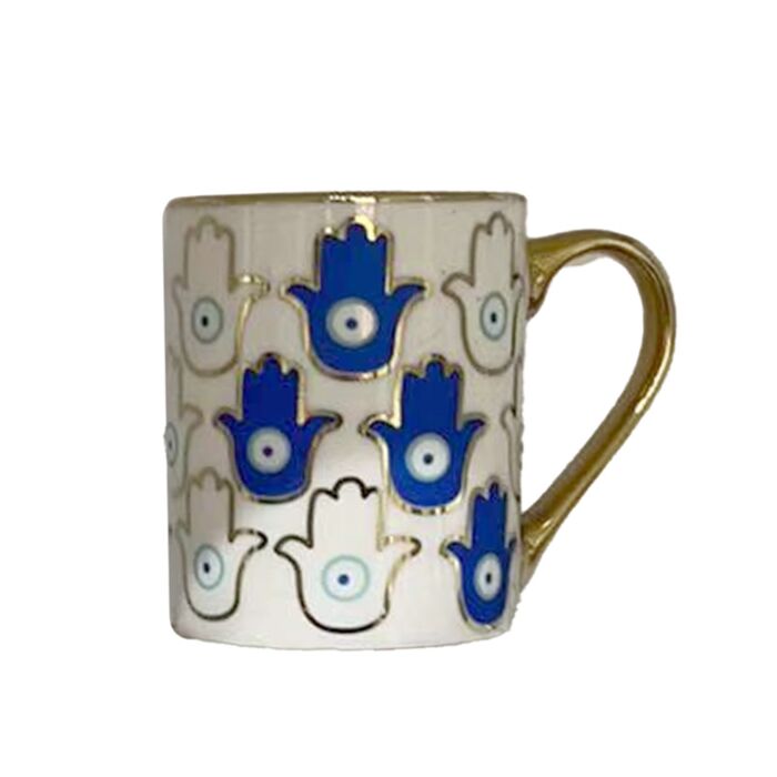 Porcelain Mug - Evil Eye Hand