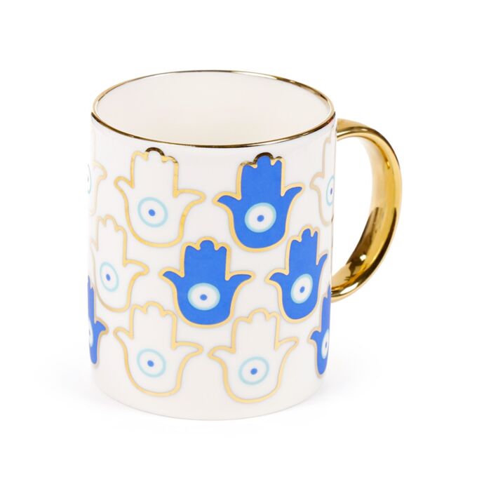 Porcelain Mug - Evil Eye Hand