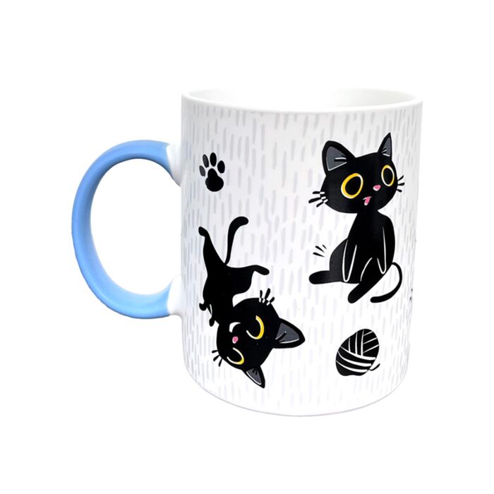 Porcelain Mug - Lucky the Black Cat