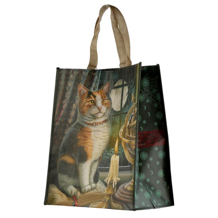 Durable Reusable Shopping Bag - Lisa Parker Adventure Awaits Cat