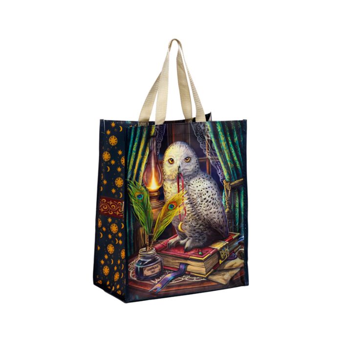 Durable Reusable Shopping Bag - Lisa Parker Guardian of Spells Owl