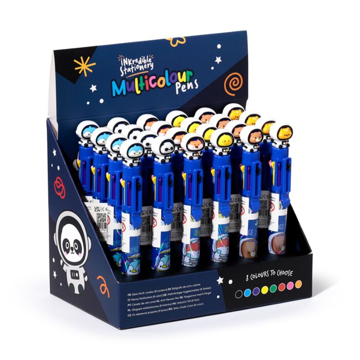Multi Colour Pen (8 Colours) - Space Team