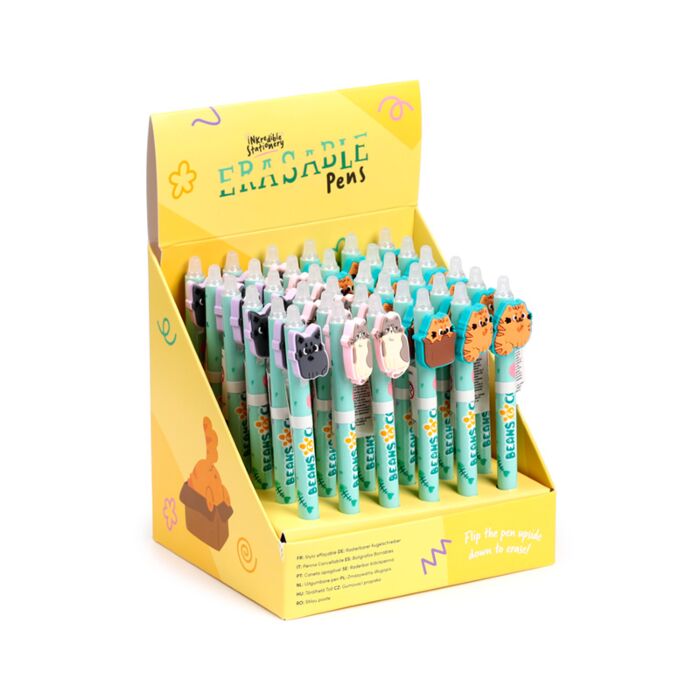 Erasable Pen with PVC Topper - Beans & Co Cats