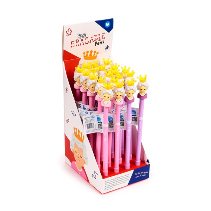 Erasable Pen with PVC Topper - Queen London