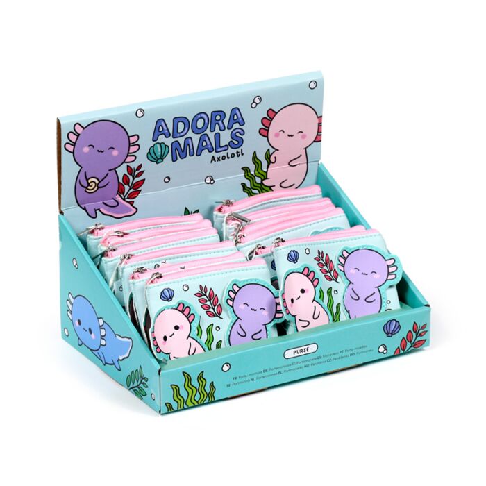 Shaped Change Purse - Adoramals Maddie the Axolotl