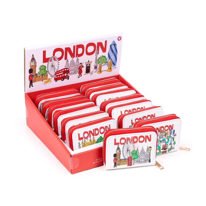Small Zip Around Wallet - London Icons