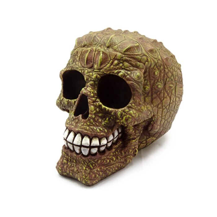 Decorative Ornament - Skull with Crocodile Skin Effect