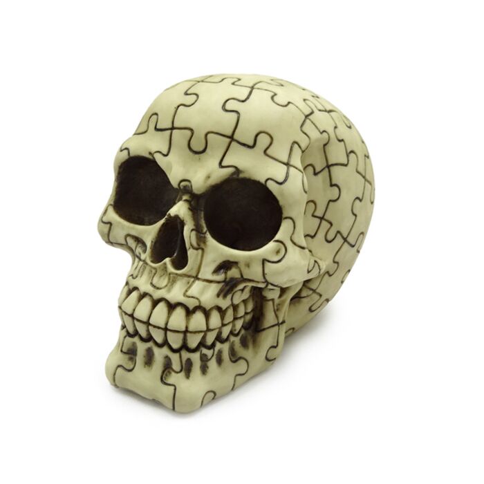 Decorative Ornament - Skull with Jigsaw Puzzle Pattern