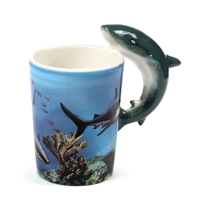 Shaped Handle Ceramic Mug - Lisa Parker Shark