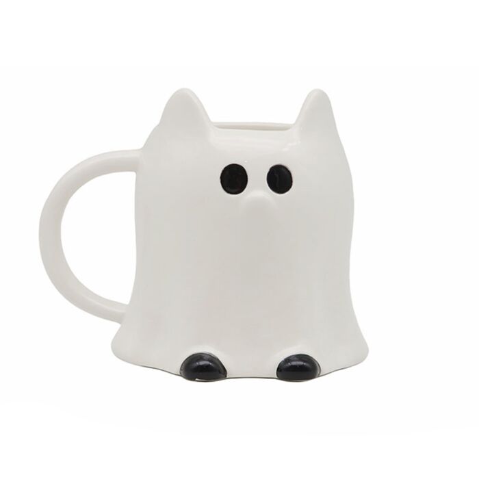 Novelty Shaped Ceramic Mug - Spooky Cat Ghost