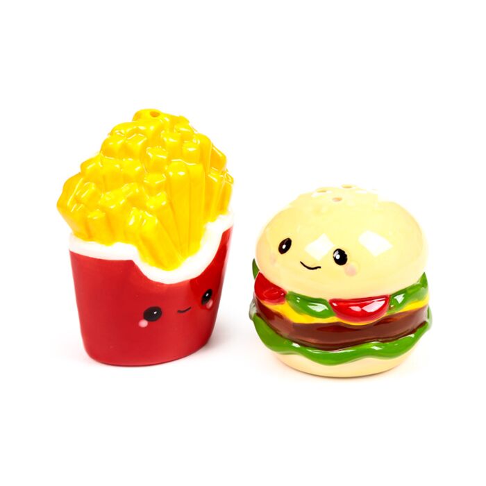 Ceramic Salt & Pepper Set - Hammy the Burger & Fries Foodiemals