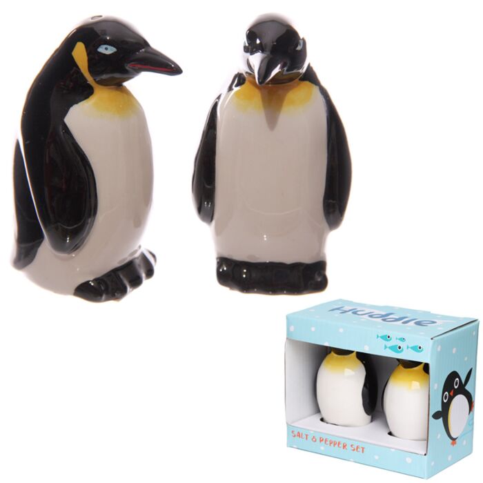 Ceramic Salt & Pepper Set - Huddle Penguin