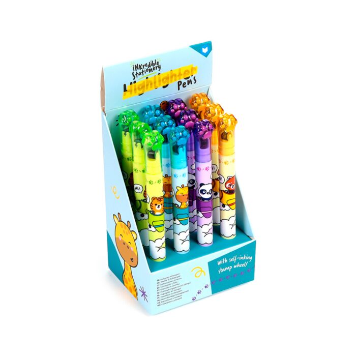 Highlighter 2-in-1 Stamp Wheel Pen - Adoramals Wild