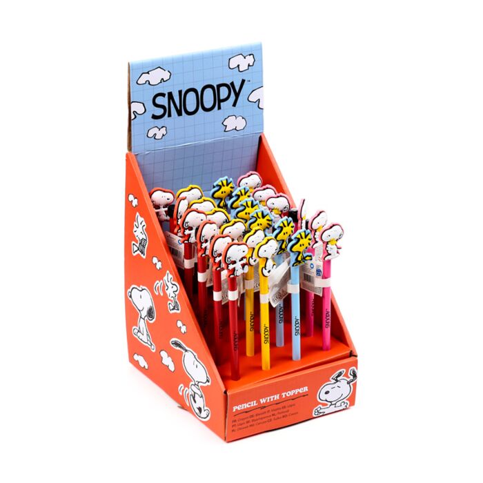 Pencil with PVC Topper - Peanuts Snoopy & Woodstock