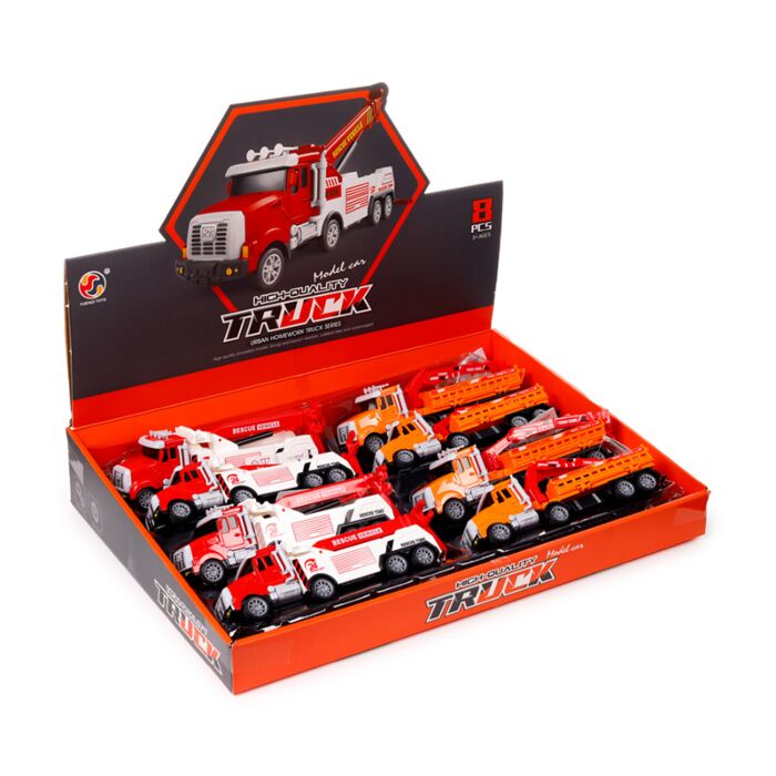 Kids Friction Action Toy - Construction Rescue Truck with Crane