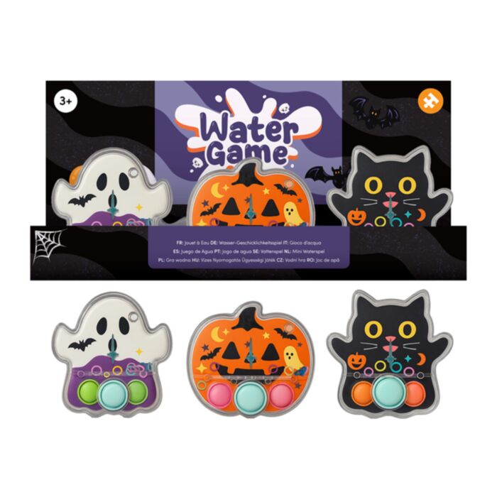 Kids Water Game Puzzle - Spooky Cat, Ghost & Pumpkin