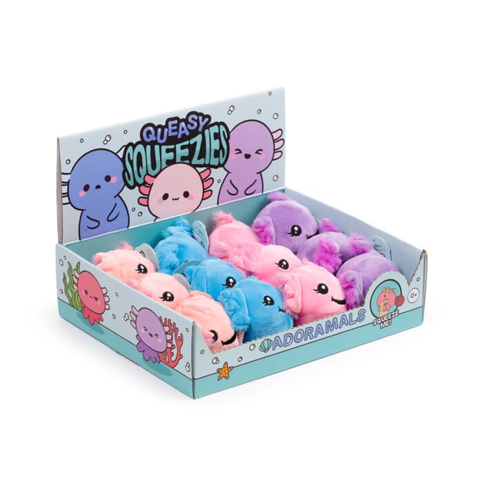 Queasy Squeezies Fidget Toy - Axolotl (Salamander)