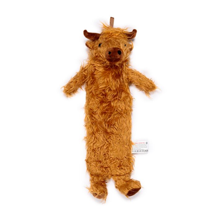 Hot Water Bottle with Plush Cover Long - Highland Coo