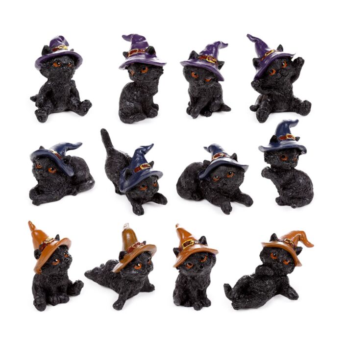 Decorative World Figures - Witches Black Cat