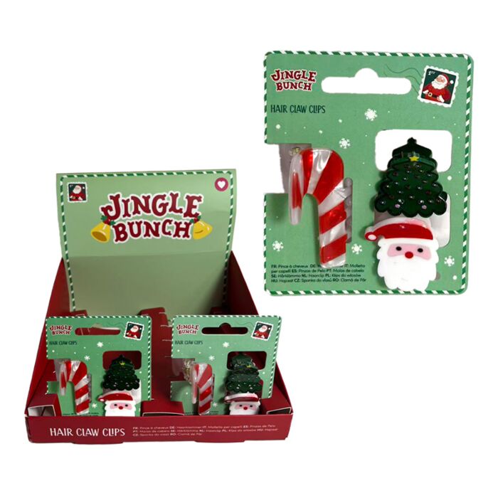 Hair Claw Clip Set of 3 - Christmas Jingle Bunch