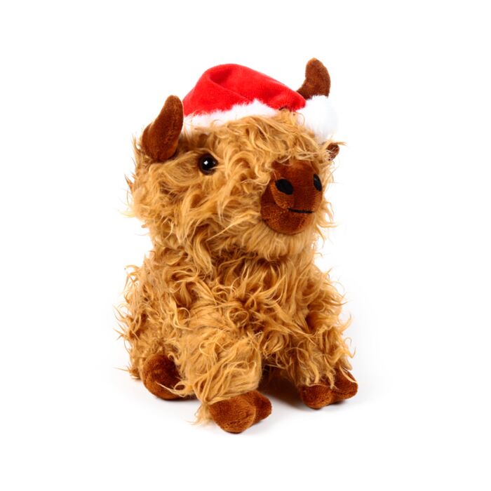 Plush Door Stop - Christmas Highland Coo