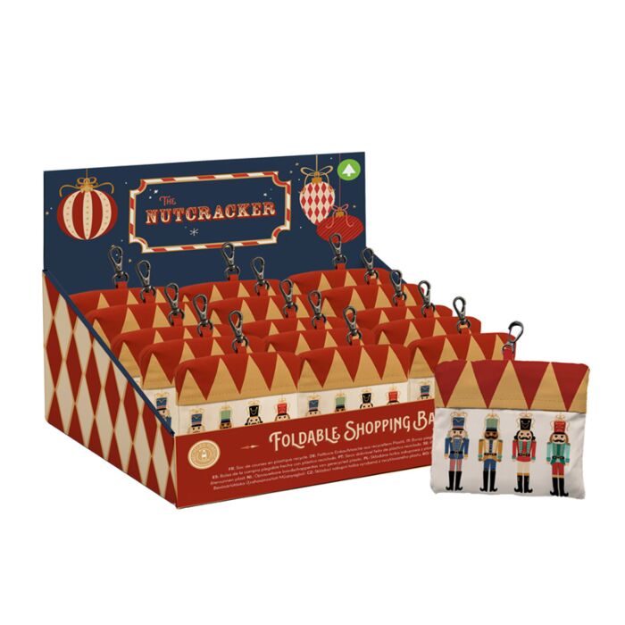 Handy Foldable Shopping Bag - Christmas Nutcracker