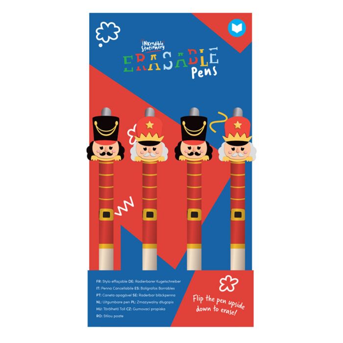 Christmas Festive Friends Nutcracker Erasable Pen with PVC Topper