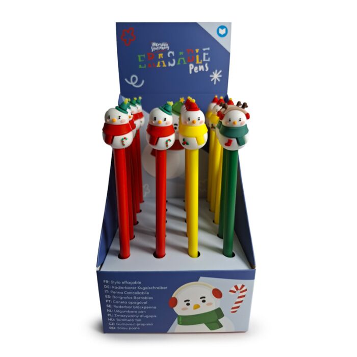 Christmas Erasable Pen with Snowman Topper