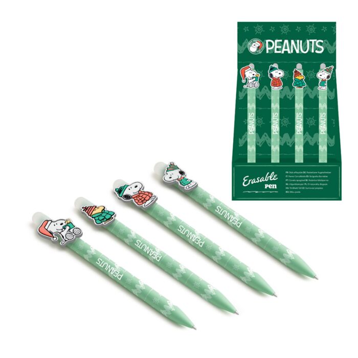 Erasable Pen with PVC Topper - Peanuts Christmas Snoopy & Woodstock