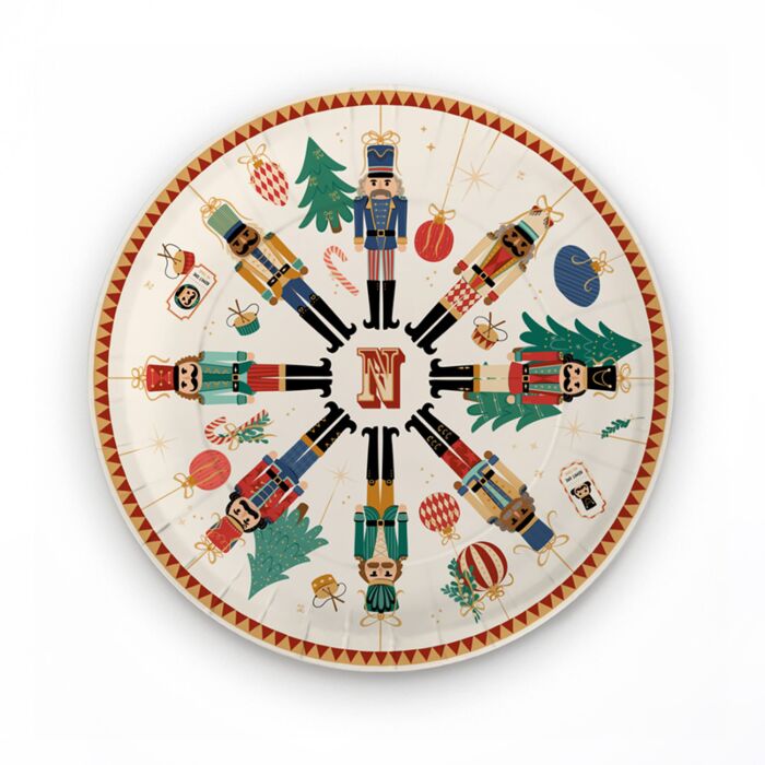Set of 10 Paper Party Plates - Christmas Nutcracker