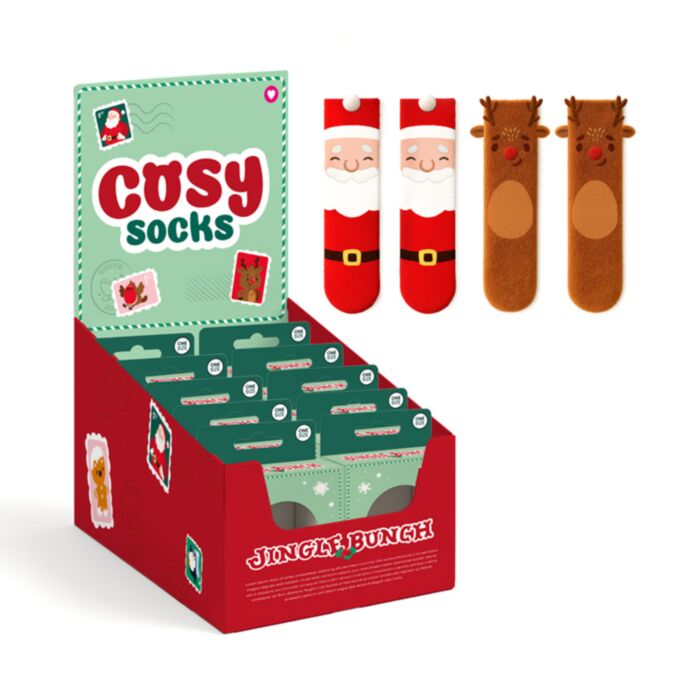Fluffy Cosy Socks - Jingle Bunch Christmas