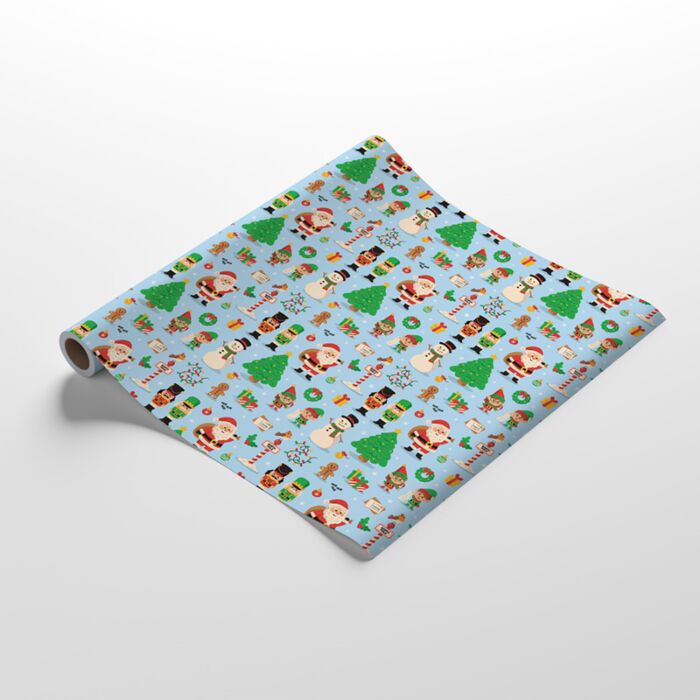 Wrapping Paper 3m Roll - Christmas Festive Friends