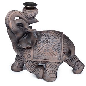 Backflow Incense Burner - Peace of the East Wood Effect Elephant Backflow Incense Burner - Peace of the East Wood Effect Elephant