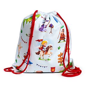Drawstring Canvas Bag - Knights & Dragons