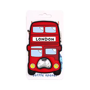 PVC Bottle Opener - London Souvenir Red London Bus