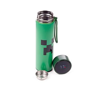 Reusable Insulated Drinks Bottle Digital Thermometer - Minecraft Creeper
