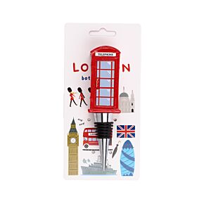 Novelty Bottle Stopper - London Icons Red Telephone Box