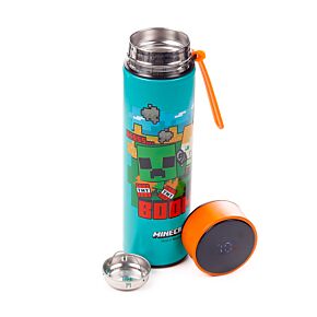 Reusable Insulated Drinks Bottle Digital Thermometer - Minecraft Chibi