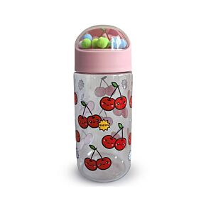 350ml Shatterproof Charms Children's Water Bottle - Foodiemals Cherry