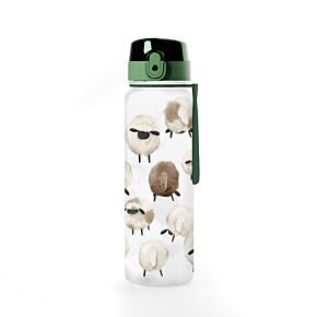 600ml Shatterproof Pop Top Water Bottle - Sheep 600ml Shatterproof Pop Top Water Bottle - Sheep