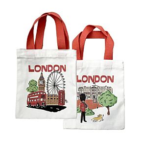 Tote Shopping Bag (Small) - London Souvenir Big Ben & Buckingham Palace Tote Shopping Bag (Small) - London Souvenir Big Ben & Buckingham Palace