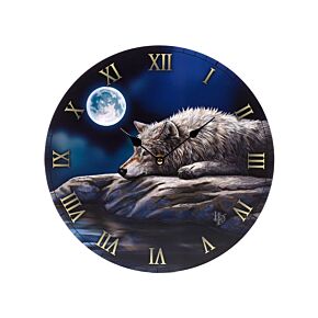 Wall Clock - Lisa Parker Quiet Reflection Wolf